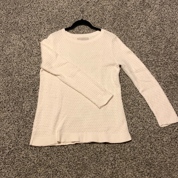 LOFT Sweaters - LOFT white/cream knit sweater. Size large
